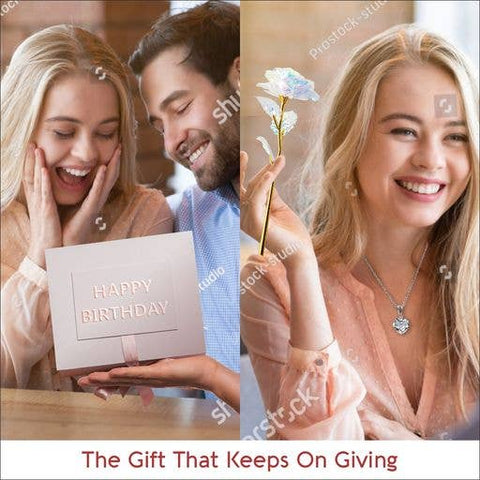 Birthday Gift Basket - Bath & Spa Gift Box with CZ Necklace
