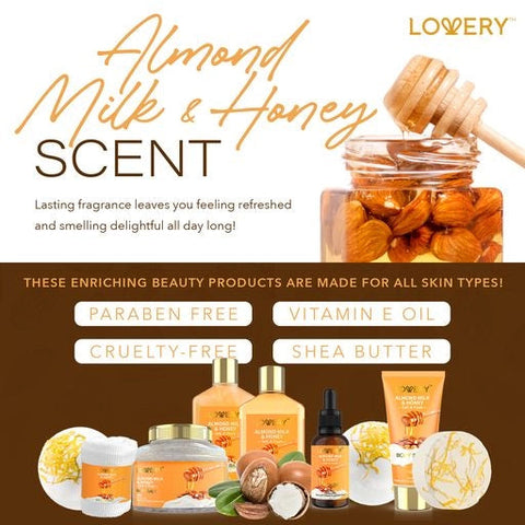 Almond Milk & Honey Beauty -  10Pc Spa Gift Basket