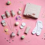Birthday Gift Basket - Bath & Spa Gift Box with CZ Necklace