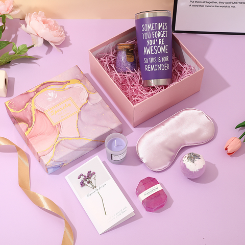 Evening Bloom Spa Gift Set – 6Pc Purple-Themed Bath & Body Treats