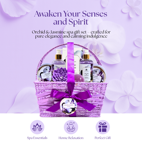 Christmas Spa Gift Basket - Orchid & Jasmine