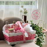 Peony Cloud Premium Pink Spa Gift Basket